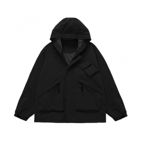 INFLATION чёрная водонепроницаемая куртка с капюшоном