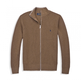 Прочный бежевого цвета Polo Ralph Lauren свитер на молнии