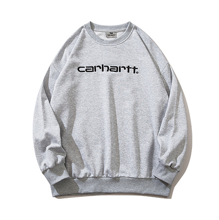 Свитшот светло-серый Carhartt со спущенной линией рукава