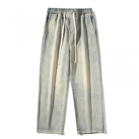 Молочные джинсы BYD JEANS эксклюзивные с карманами и резинкой