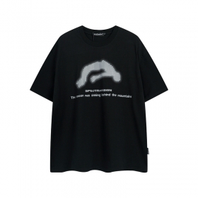 Комфортная SPECTRA VISION черная с округлым вырезом футболка