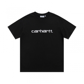 Классическая чёрная футболка с логотипом на груди Carhartt