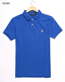 Стильное поло от бренда Ralph Lauren в ярко-синем цвете
