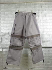 Стильные серого-цвета брюки на молнии от SSB со сборкой на коленях
