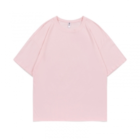 YEE трендовая модель свободного кроя светло-розового цвета футболка