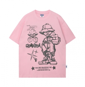 Стильная My Soul розовая хлопковая футболка прямого фасона