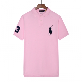 Розовая футболка поло Polo Ralph Lauren с короткими рукавами