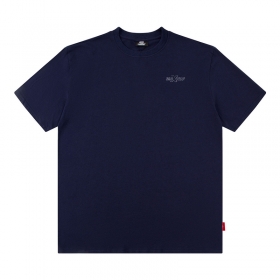 MAXWDF тёмно-синяя футболка с коротким рукавом и округлым вырезом