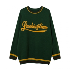 Классический Smoking Time свитер темно-зеленый с логотипом