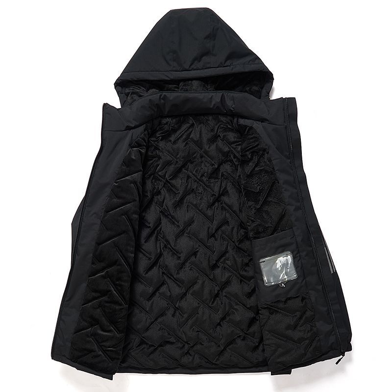 Adidas чёрная из прочного водоотталкивающего материала куртка флисовая