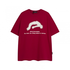 Эксклюзивная бордовая SPECTRA VISION футболка с надписью