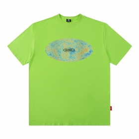 Яркая футболка салатового цвета с лого MAXWDF и коротким рукавом