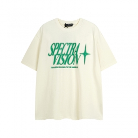 С зеленой надписью SPECTRA VISION футболка белого цвета