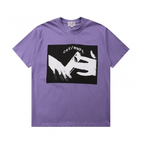 Cav empt фиолетовая футболка с рисунком телефона и кистей рук