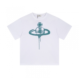 Модная Vivienne Westwood белая футболка со смазанным принтом