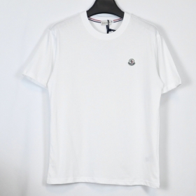 Базовая белая Moncler футболка прямого кроя с короткими рукавами