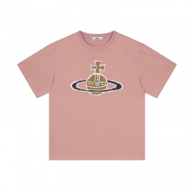 Vivienne Westwood футболка в розовом цвете с принтом на груди