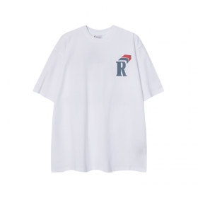 RHUDE белая футболка с большим цветовым лого на спине