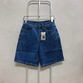 Carhartt шорты джинсовые прямого кроя в темно-синем цвете