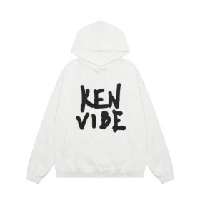 Хлопковое Ken Vibe худи белого-цвета с фирменным логотипом спереди