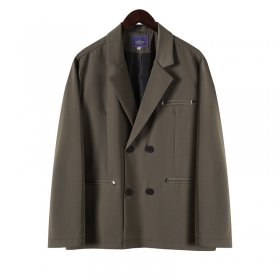 Пиджак коричневый Classic двубортной фасон классического стиля