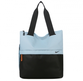 Чёрно-голубая сумка-шоппер на плечо от бренда Nike