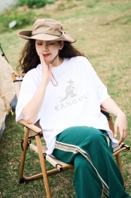 Базовая белая футболка Kangol с фирменным лого на груди