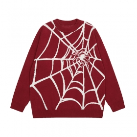Красный с рисунком "Паук на паутине" Knock Knock свитер