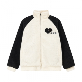 Куртка-шерпа Ken Vibe креативная модель в черно-белом цвете