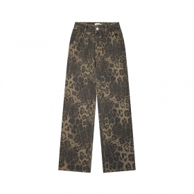 Леопардовые широкие Ken Vibe джинсы коричневого цвета