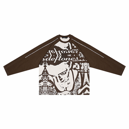 Anotherself базовый лонгслив коричневого цвета просторная модель