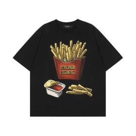 Чёрная футболка с принтом "Картошка Фри" от бренда Layfu 