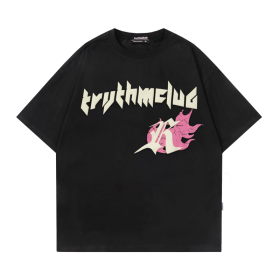 Простая черная футболка Rhythm Club с надписями на обеих сторонах