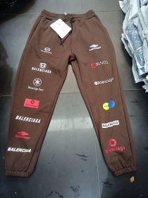 Штаны в коричневом цвете с логотипами BALENCIAGA на штанине