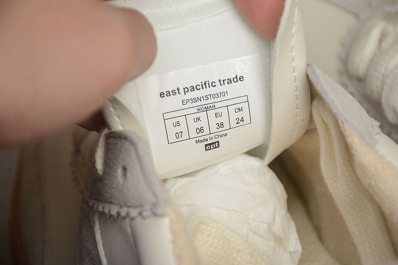 Кеды светло-серые низкие East Pacific Trade с коричневой подошвой