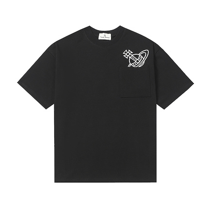 Vivienne Westwood футболка в черном цвете с фирменным принтом на груди