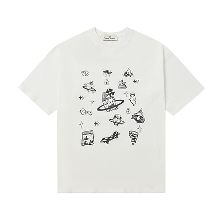 Vivienne Westwood футболка белого цвета из хлопка с принтом