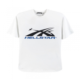 Футболка с фирменным логотипом по центру Hellstar цвет-белый