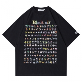 Хлопковая чёрная прямого кроя Made Extreme футболка с принтом