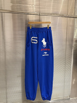 Mowalola штаны синего цвета на резинке с удобными карманами