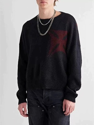 Enfants Riches Deprimes свитер черного цвета с красным принтом