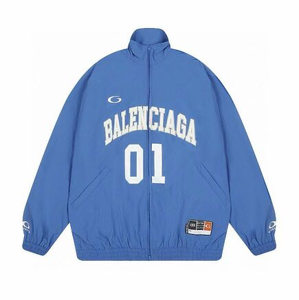 Balenciaga олимпийка в ярком синем цвете на молнии