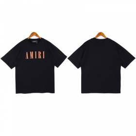 Черная повседневная футболка AMIRI с надписью на груди