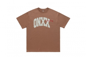 Светло-коричневая футболка с качественным принтом "ONXX"