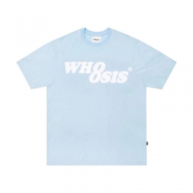 Хлопковая футболка от бренда SSB небесно-голубого цвета