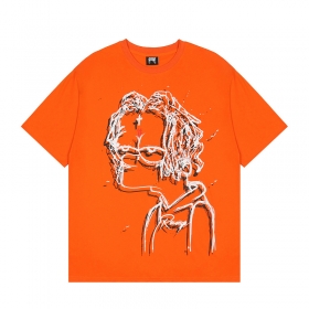 В оранжевом цвете футболка Revenge с печатью "Барт Симпсон"