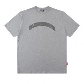 Светло-серая MAXWDF базовая футболка с принтом на спине и логотипом