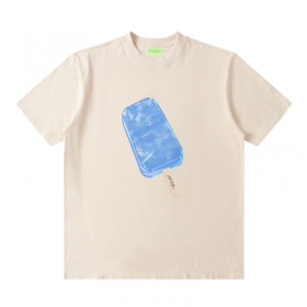 Молочного цвета футболка MAXWDF со спущенной линией плеча