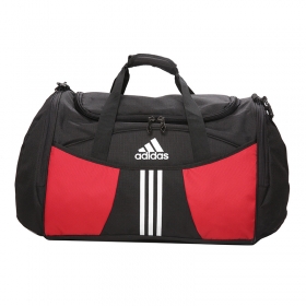 Чёрно-красная спортивная сумка с логотипом Adidas 