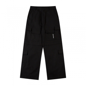 Чёрные BF. BORFEND прямые брюки с боковыми карманами